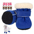 4x Hundeschuhe Pfotenschutz Anti-Rutsch Wasserdicht Fleece Hundestiefel Socken