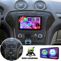 7" Autoradio Für Ford Focus Mondeo MK4 S/C-Max Galaxy 4+64G Android 15 GPS FM BT