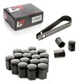 20x Abdeckkappen Radschraubenkappen Radschrauben Set lang schwarz 17mm für SKODA