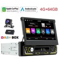 DAB+  1 DIN  Bildschirm Autoradio Apple Carplay Android 14 GPS Navi FM BT Kamera