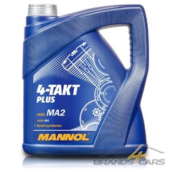 MANNOL 4 L 4-TAKT PLUS MOTORÖL FÜR SAE 10W-40 API SL JASO MA/MA2 MOTORRADÖL #Erstausrüster-Qualität | Schneller Versand ab Lager