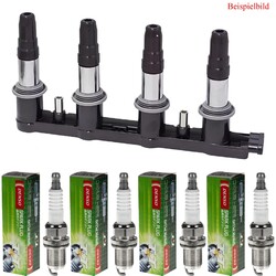 MAGNETI MARELLI Zündspule + 4x DENSO Zündkerze für Opel Adam S07 1.4 LPG