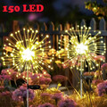 4/2x LED Solarleuchte Feuerwerk Licht Lichterkette Solarlampe Außen Garten Deko