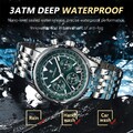 Herren Armbanduhr Luxus Militäruhr Chronograph Edelstahl Sportuhr Männer Uhr