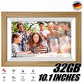 Digitaler Bilderrahmen 10,1 Zoll Full IPS Display Touch, WIFI, Frameo 32GB, Holz