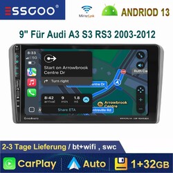 9" Carplay Android 13 Autoradio 1+32G Für Audi A3 S3 RS3 8P 8V GPS Navi RDS USB