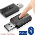 Bluetooth 2 in 1 5.0 Sender Empfänger Wireless USB Aux Audio Transmitter Adapter