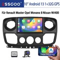 Android 13 CarPlay Autoradio KAM Für Renault Master 3 Opel Movano B Nissan NV400