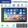 Doppel 2 DIN 7 Zoll Autoradio Apple Carplay Android Auto Bluetooth USB AUX TF EQ