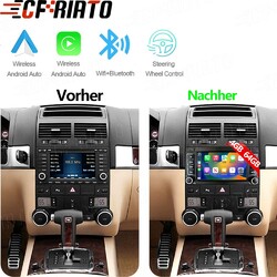 4+64GB Für VW T5 Multivan Transporter Android 15 Autoradio Carplay GPS Navi RDS