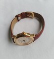 Royal Damenuhr Armbanduhr Gold Farbene Quartz Uhr Lederarmband