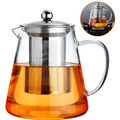 Glas Teekanne 750ml Teekanne mit Teesieb für losen Tee Borosilikatglas Teekessel