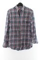 Chaps Herren Hemd Gr. M Langarm Blau Grün Baumwolle #ES-24