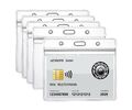 5x ZIP Ausweishülle Kartenhalter horizontal für 1-2 Ausweise Karten Schutzhülle
