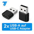 2x USB A auf USB C Adapter Ladeadapter Datenübertragung Stecker Konverter OTG