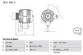 Lichtmaschine mit Freilaufriemenscheibe 0 986 083 050 BOSCH für AUDI SEAT SKODA