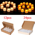 24x LED Kerze Teelichter Timer elektrische Teelichter Kerzen Teelicht flackernd