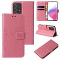 Handy Tasche für Samsung Galaxy A53 5G Handyhülle Blumen Cover 9H Displayglas