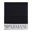 Emporio Armani Blauer Schal Mit Jacquard Logo  Damen