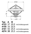 WAHLER 4274.82D Thermostat, Kühlmittel für AUDI,VW