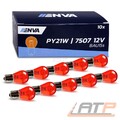 10x ENVA GLÜHLAMPE PY21W 21W 12V ORANGE GLÜHBIRNE HALOGEN AUTOLAMPE BLINKER 
