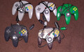 Original Nintendo 64 N64 Controller (2x Grau, Grün, Schwarz, Lila transparent)