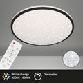 LED Deckenleuchte Dimmbar CCT Fernbedienung Sternendekor 48 W schwarz Briloner