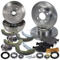 ATEC BREMSE BREMSEN SATZ SET KIT VORNE + 2x BREMSTROMMEL HINTEN FÜR OPEL CORSA B