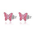 Kinder Kristall Ohrringe echt 925 Silber Schmetterling Mädchen Ohrstecker Damen