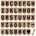 DIY Buchstaben Wimpelkette Girlande Kette Ihr Namen oder Schriftzug Kraftpapier