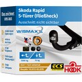 ANHÄNGERKUPPLUNG für Skoda Rapid 12-15 starr HOOK +7pol E-Satz ABE