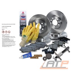 BREMSSCHEIBEN + BREMSBELÄGE BREMSKLÖTZE VORNE + HINTEN FÜR OPEL COMBO BJ 04-11#REINIGER/HANDSCHUHE/KUPFERPASTE/KOLBENRÜCKSTELLER#