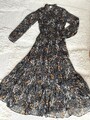 Gemustertes Maxi Kleid/Dress/Langes Kleid mit floralem Muster  36