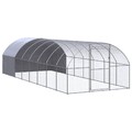 vidaXL Outdoor-Hühnerstall 3x8x2 m Verzinkter Stahl