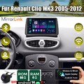 Für Renault Clio 2005-2014 Android 14 Autoradio Apple CarPlay WLAN GPS Navi
