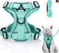 Verstellbares Katzengeschirr Ausbruchsicher, Katzengeschirr mit Leine Set,