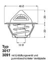 3017.92D2 WAHLER Thermostat, Kühlmittel für DAEWOO,OPEL,VAUXHALL