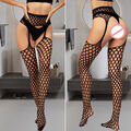 Damen-Strumpfhose Mit Hoher Taille Netzstrümpfe Netzstrumpfhose Kniestrümpfe <