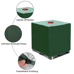 1000L IBC Container Abdeckung UV-Schutz Frostschutz Regenwassertank Hülle Haube