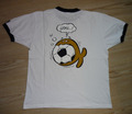 Cooles Herren T-Shirt mit Motivdruck (Ball / Fisch) auf dem Rücken, Gr. M