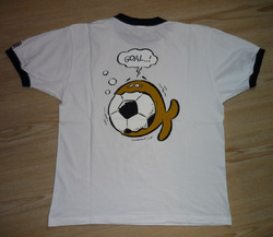 Cooles Herren T-Shirt mit Motivdruck (Ball / Fisch) auf dem Rücken, Gr. M