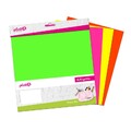 plottiX PremiumFlex Neon Aufbügelfolie farbsortiert Flex-Folie 30,0 x 30,0 cm,  