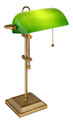 GLOBO 2491N Antique Banker Schreibtisch Tisch Leuchte E27 altmessing grün H 56cm