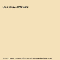 Egon Ronay's RAC Guide, Egon Ronay