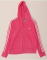 Adidas Damen Zip Hoodie Pullover UK 18 XL Rosa Baumwolle DI27