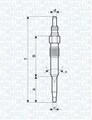 MAGNETI MARELLI 062900038304 Glühkerze für Vw Skoda Audi Seat
