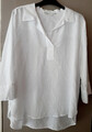 neu ETERNA Leinen Bluse Tunika weiß 36 38 S M  Lyocell leicht luftig