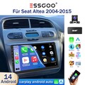 DAB+ Apple CarPlay Android14 Autoradio Für Seat Altea 2004-2015 GPS NAVI RDS Kam