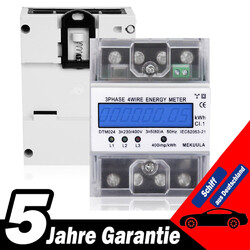 digitaler Drehstromzähler für Hutschiene MID geeicht 3x230/400V, 80A 3 Phasen...