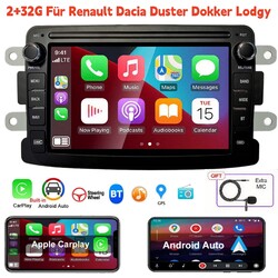 32G Autoradio GPS CarPlay Navi  Android13 für Renault Dacia Duster Dokker Lodgy